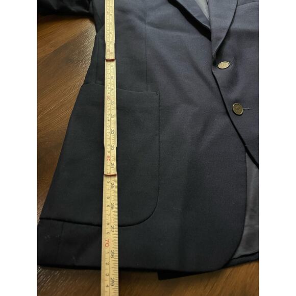 Yves Saint Laurent YSL Wool Blazer Sportcoat Professional Career Navy Fits M/L - Picture 8 of 9